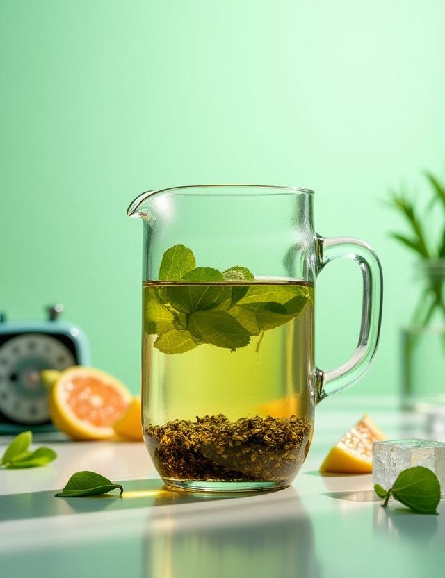 Cold brew tea preparation at Dune Brew Emporium